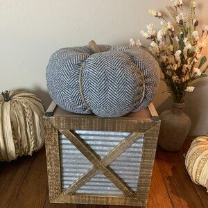 Cloth Herringbone Fall Pumpkin